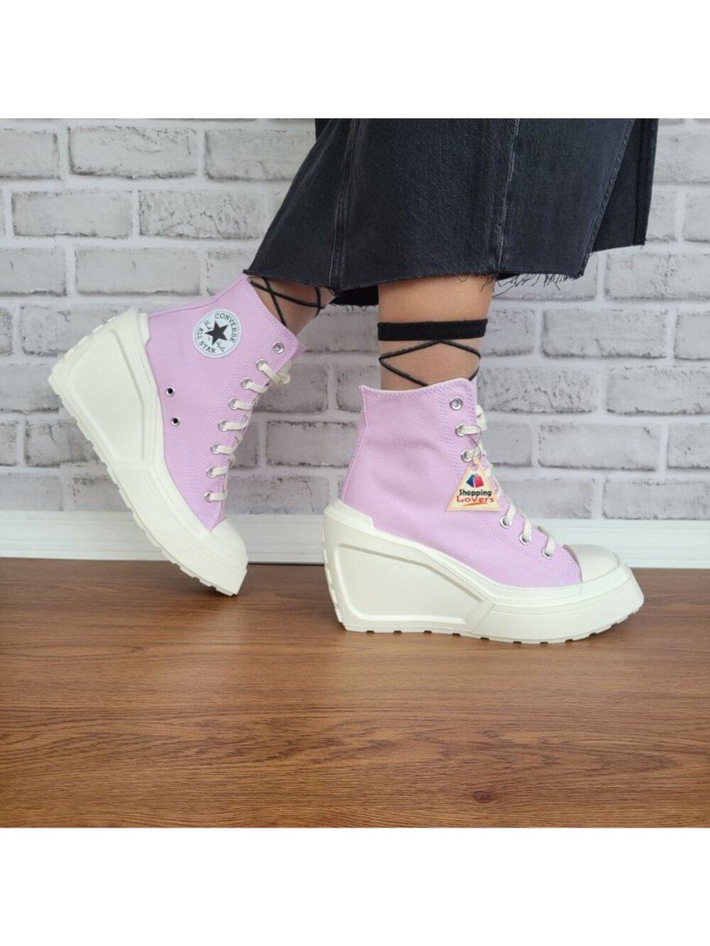 ❤️Converse Chuck 70 De Luxe Wedge Hi Sz 8.5 Womens Shoes Purple Sneakers A07584C - Picture 2 of 12